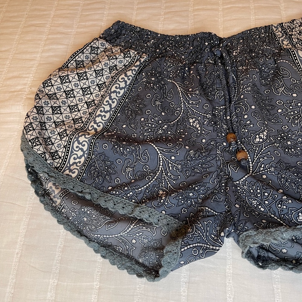 French brand chic printed beach shorts